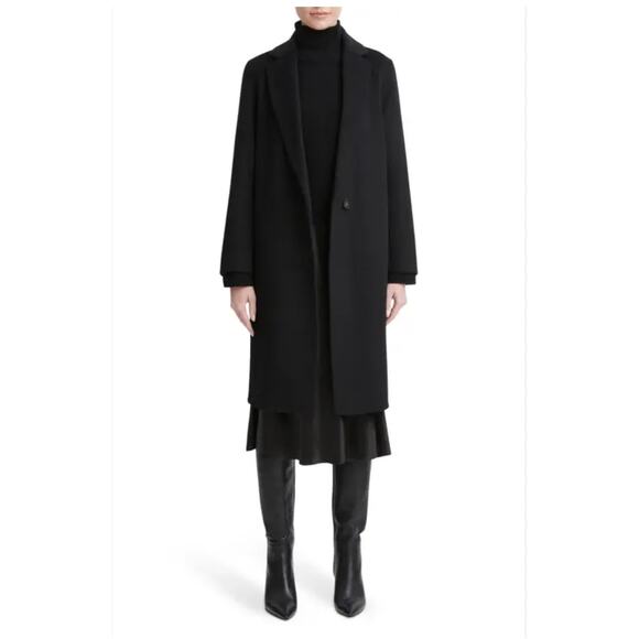 Vince Classic Wool-Blend Straight Coat - Women's 1X (New) - Picture 2 of 7